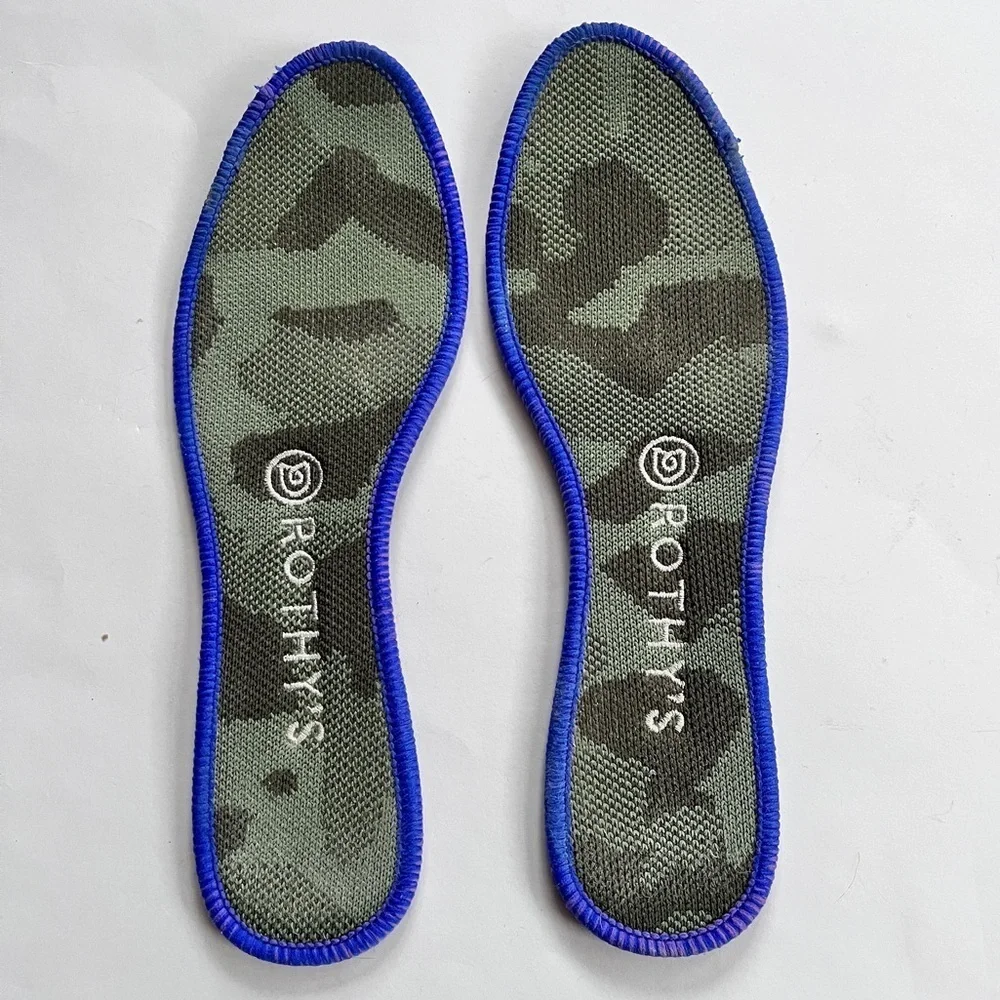 Rothy's The Loafer Green Camouflage Women’s Flats Shoes Size 7.5